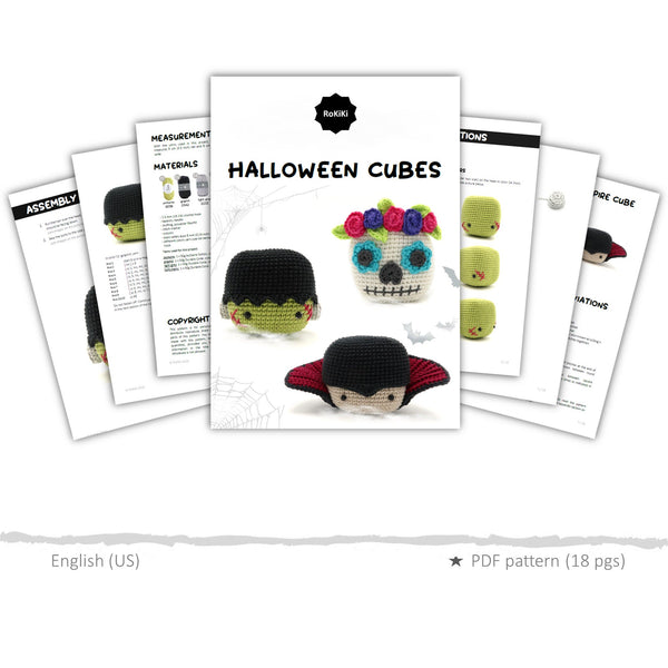 Halloween Cubes - Vampire - Frankenstein - Sugar Skull